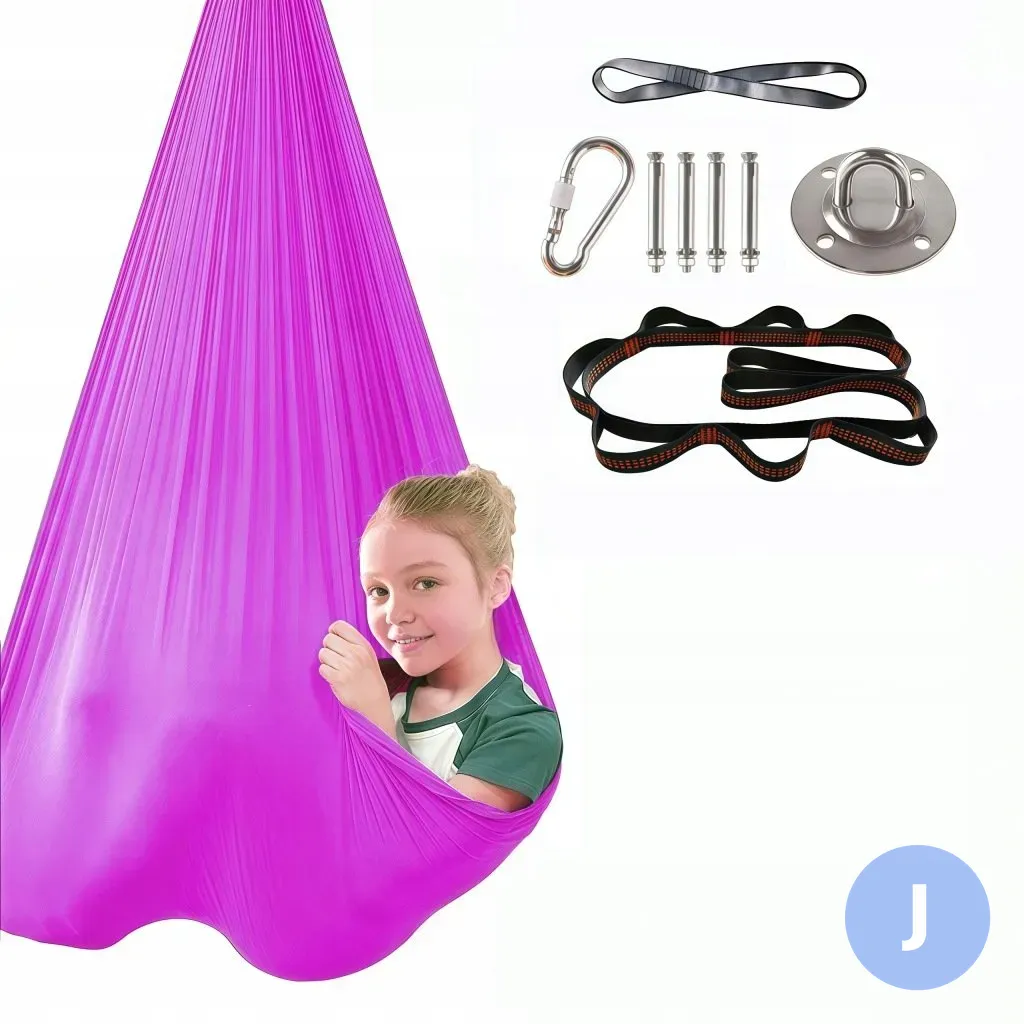 Hamak sensoryczny do aerial jogi dla dzieci 2.8m x 1.5m — zdjęcie 1