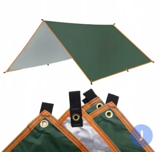 Wodoodporny tarp plażowy 3x5m jako żagiel przeciwsłoneczny — zdjęcie 1